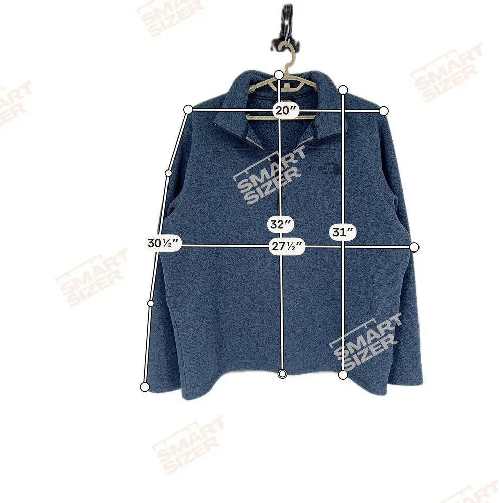The North Face Mens XL Osito Fleece 1/4 Zip Pullover Blue Jacket NF0A2SUX